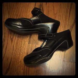 White MT Black shoes